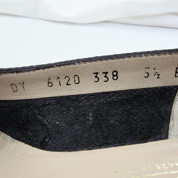 Salvatore Ferragamo Size 5.5B Womens Slip On Black Patent Leather Toe Block Heel - Picture 5 of 14